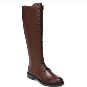 Sam Edelman Nance Brown Leather Lace Up Tall Boots Size 6.5 NWT